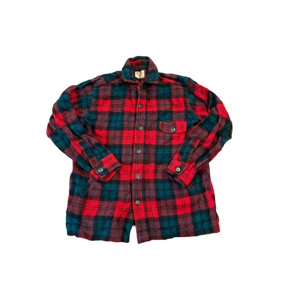 Vintage Rare Flannel Plaid Main Guide Congress Mens M Wool - Picture 1 of 3